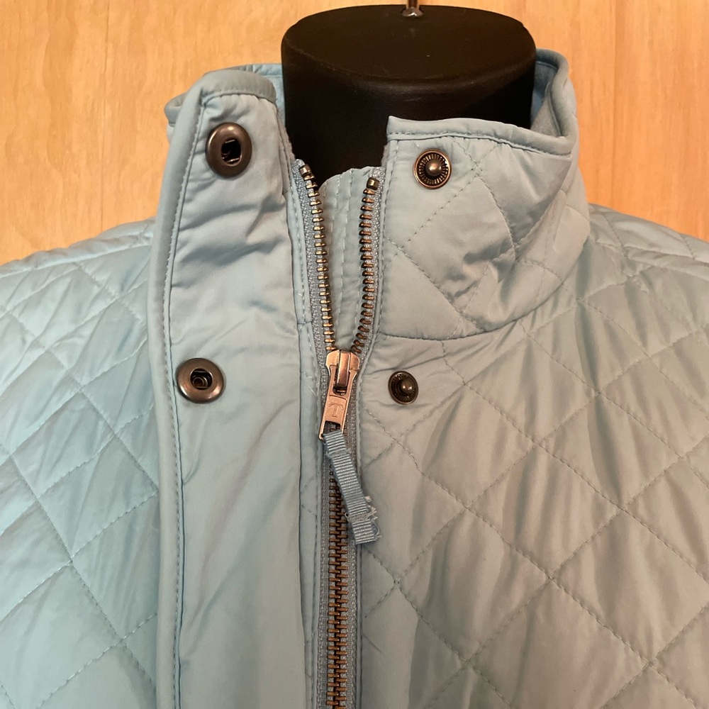 Sea foam blue puffy vest